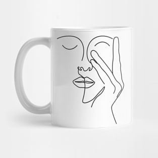 Face Outline of A Girl Mug